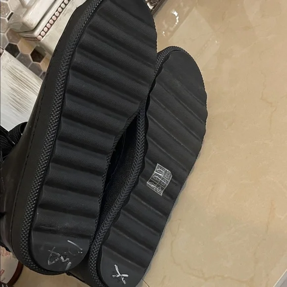 COACH men's black shearling lined leather sneaker boots size 10.5D - Picture 7 of 8